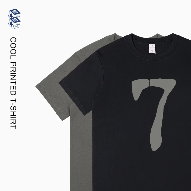 

Cotton Digital Pattern Short-sleeved T-shirt Casual Style New Loose and Thin Half-sleeved Men's Top Summer Men Clothing Graphic