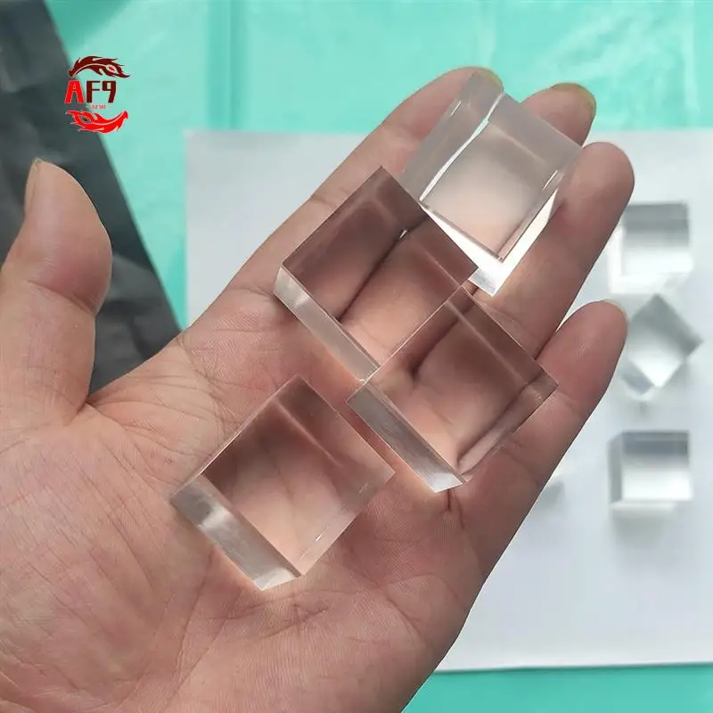 

AF90-10 Pcs 1Inch X 1Inch X 1Inch Clear Acrylic Square Squares Blocks - All Sides Polished, Plastic Square Rod Peg
