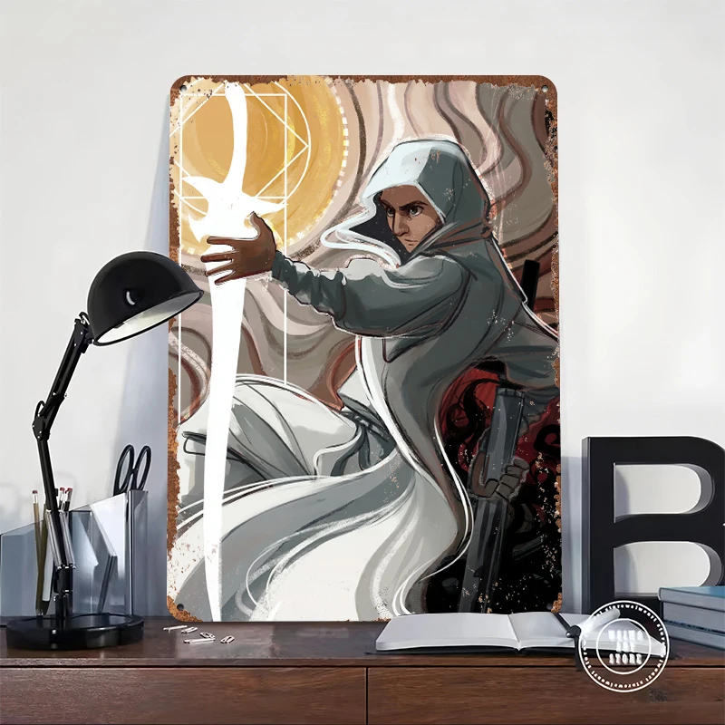 Kaladin Stormlight Archive RPG Printed Poster Customized Wall Art Retro Vintage Metal Tin Signs for Gamer Decoration Gaming Home