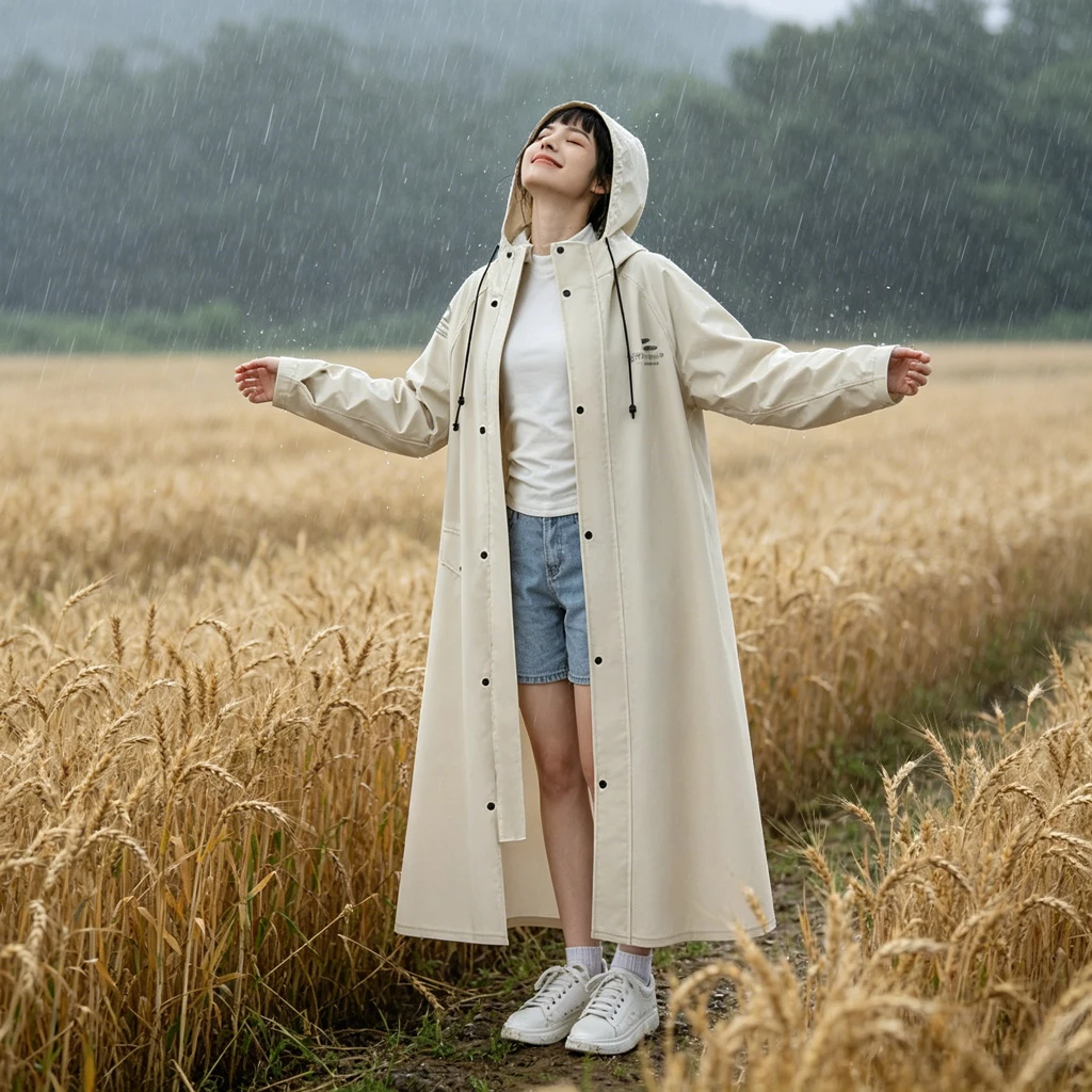 

Fashionable Odorless Stormproof One Piece Raincoat For Adult Men Women Breathable Long Full Body Rain Gear For E Scooter