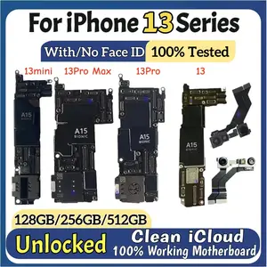 Bilashmart Working Unlocked Mainboard iPhone 13 Pro/Pro Max Motherboard Support Update with/NO Face ID 13 mini Clean iCloud Logic Board
