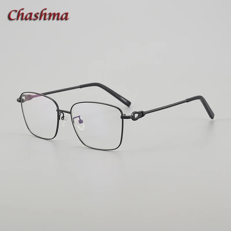 Chashma Prescription Glasses Frame Men Rectangle Pure Titanium Elegant Optical Eyewear Design Fashion High End Ultra Light Gafas
