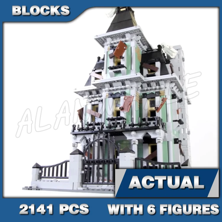 

2141pcs Monster Fighters 3-level Haunted House Ghosts Home Vampyre Office 16007 Building Blocks Sets Compatible With Model