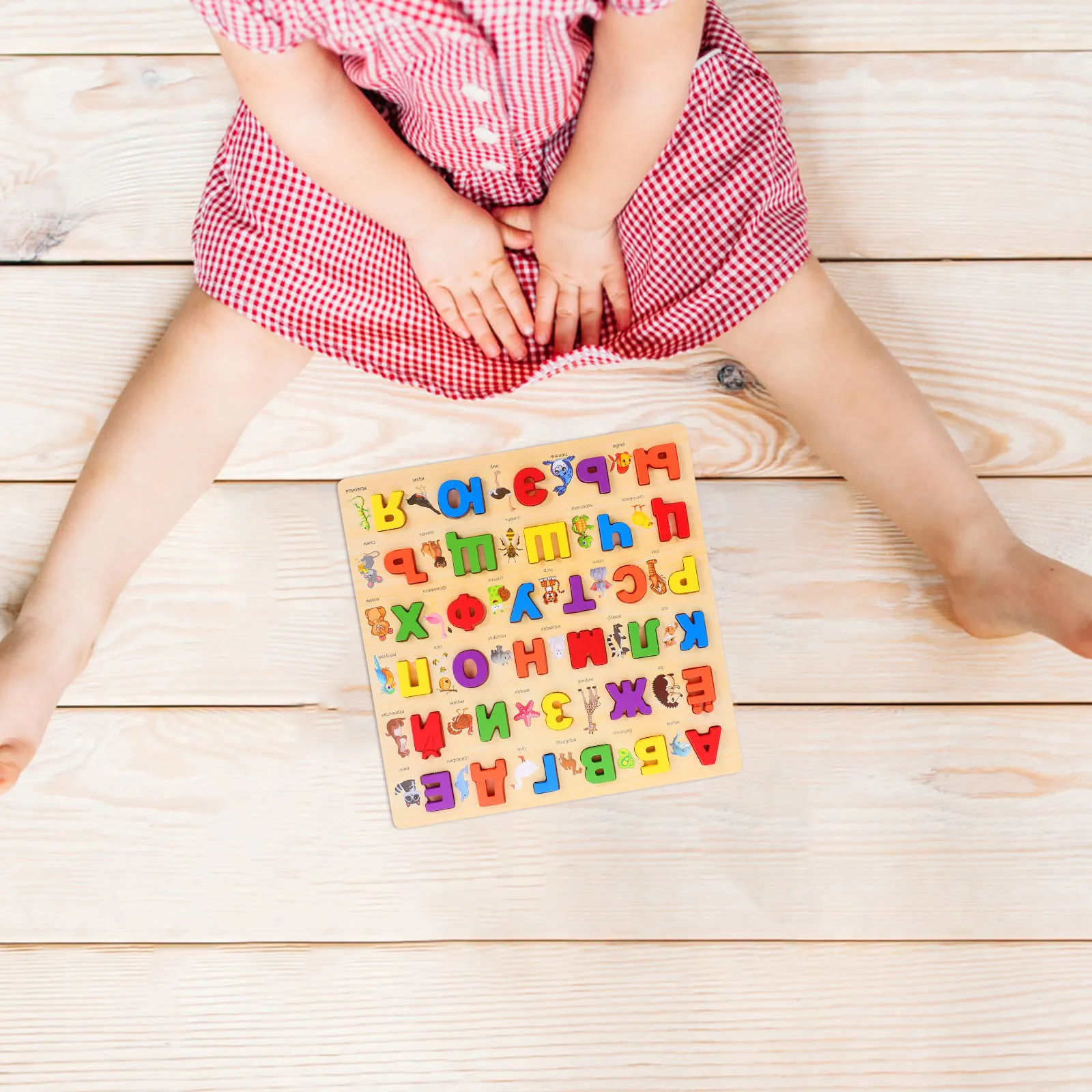 

1Set Russian Alphabet Puzzle Board Wooden Learning Puzzle for Toddlers Alphabet Recognition Letter Matching Preschool