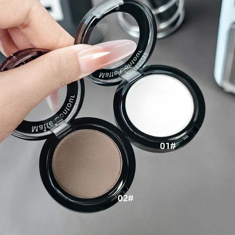 Paleta de sombras foscas, preto e branco, contorno de olhos natural, maquiagem duradoura, brilho, sombra de olhos, paleta de iluminador