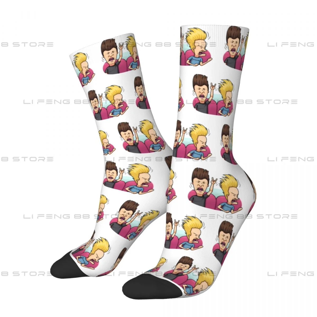 Beavis and Butthead Rocking Beavi Men Women Socks Windproof Novelty Spring Summer Autumn Winter Stockings Gift