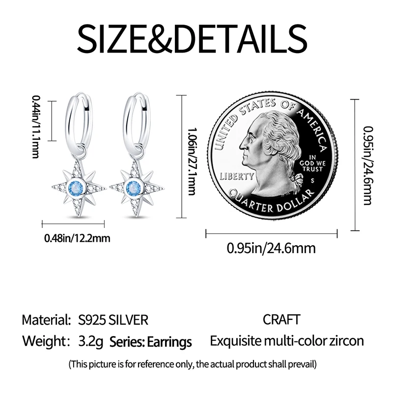 925 Sterling Silver Feather Lucky Symbol Series Drop Earrings For Woman Fashion Party Fine Gifts Elegant Jewelry Accessories
