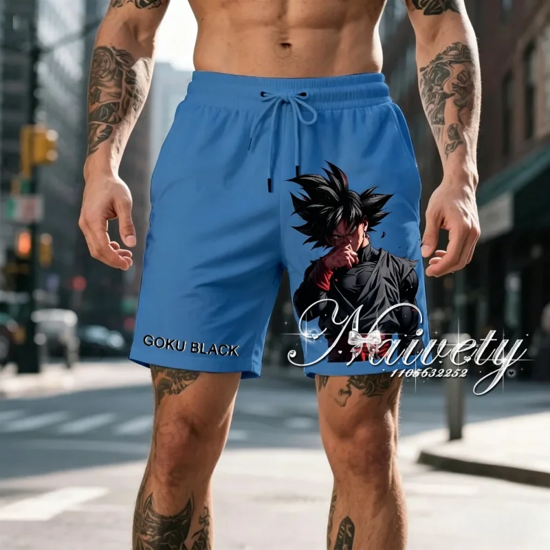 2026 Summer Dragon Ball Goku Black Print Quick Dry Shorts 2026 Summer Casual Sports Pants for Adults Kids Plus Size Streetwear