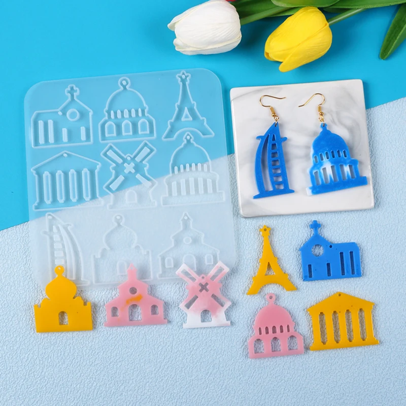 القرط قالب من السيليكون أرنب عيد الفصح البيض القلب الفطر زهرية أدوات القلعة DIY بها بنفسك قلادة المفاتيح القرط صنع المجوهرات #6