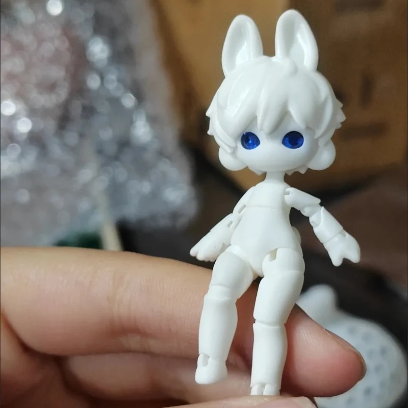 New 6cm Bjd Doll (Random Eyeballs) Mini Girl Toys 3D Printing Pet Doll, No Make Up, Dress Up Play House Fashion Birthday Gift