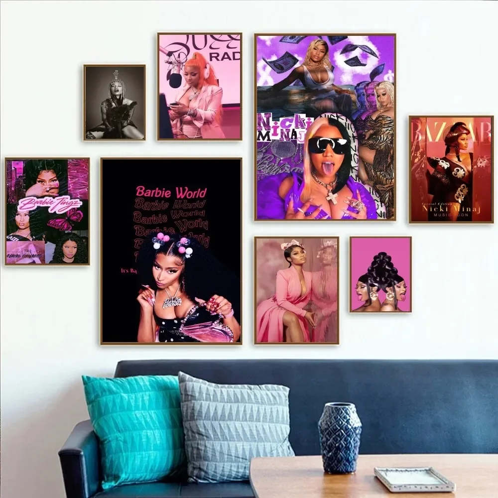 1pc American Rapper Music Star Nicki Minaj  Poster Paper Print Home Bedroom Entrance Bar Cafe Art Painting Decoration