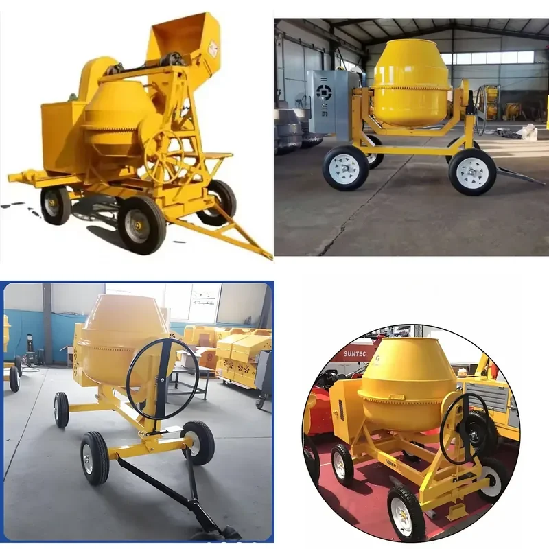 for Philippines Thailand Low Cost 500L Manual Multifunctional Concrete Mixer with Lifting Hopper for On Site Service