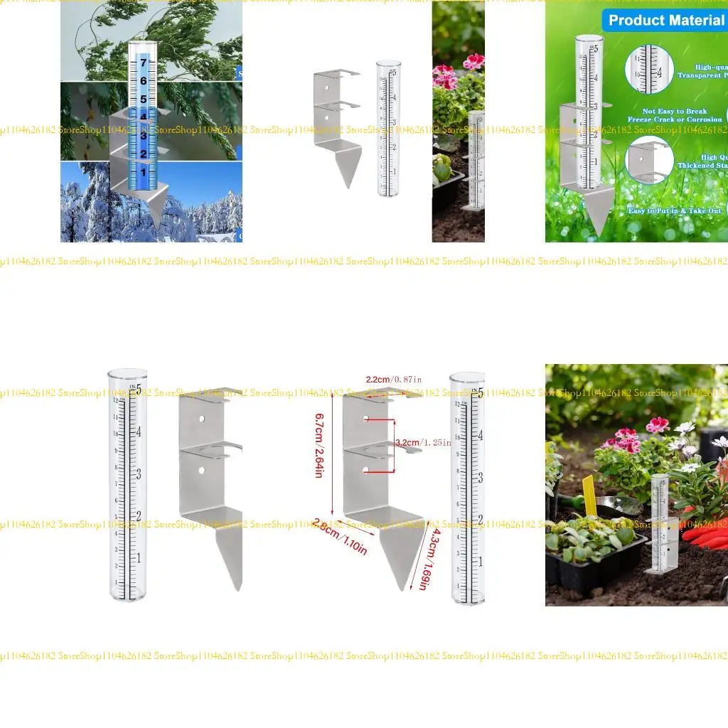 

Q2Q4 Replacement Tubes Weatherproof Design Rain Gauges set for Outdoor Rain Collector