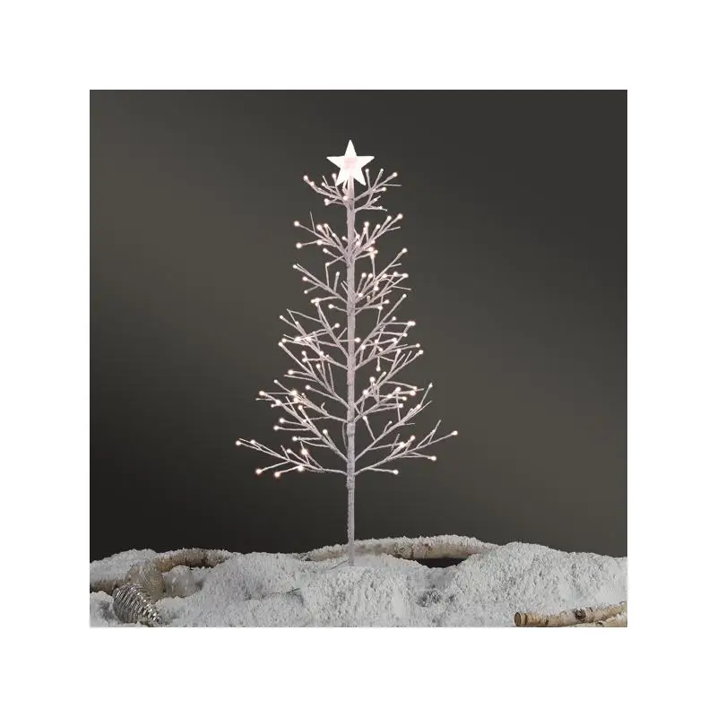 

6ft Snowy Fir Christmas Tree with 132 Warm White Lights, 2 Colors, 8 Modes, Remote Control, Indoor Use