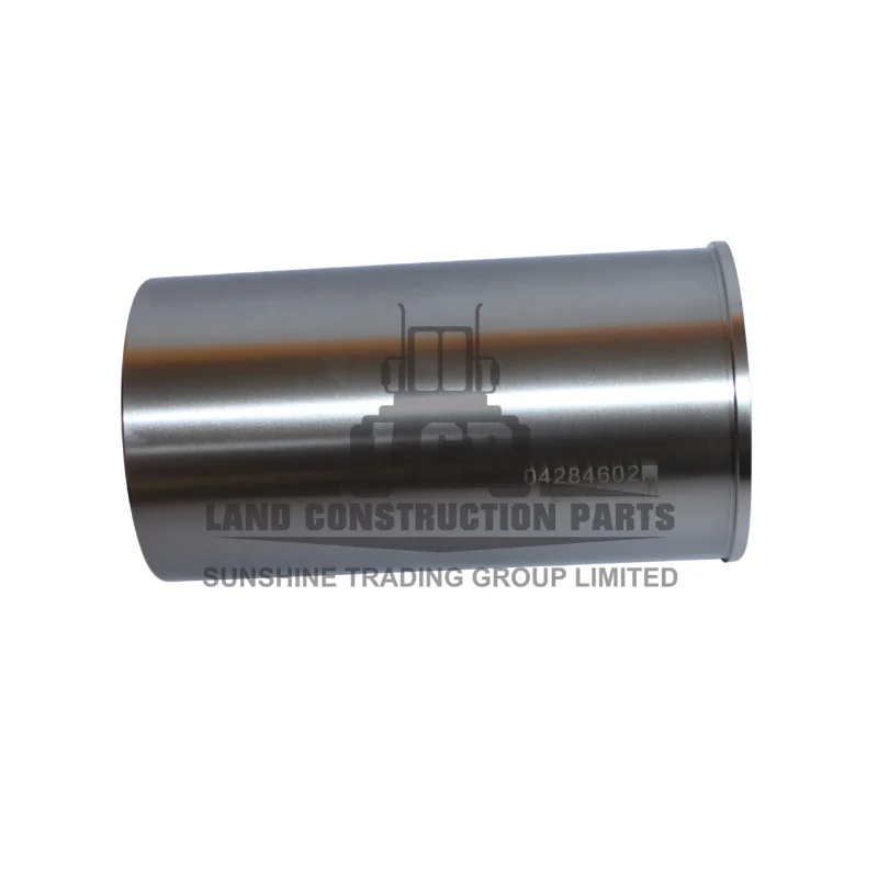 4 pcs Cylinder liner for German TCD2012 D6E excavator engine, models EC210, reference numbers: 04284602, 20799069, 04250003.