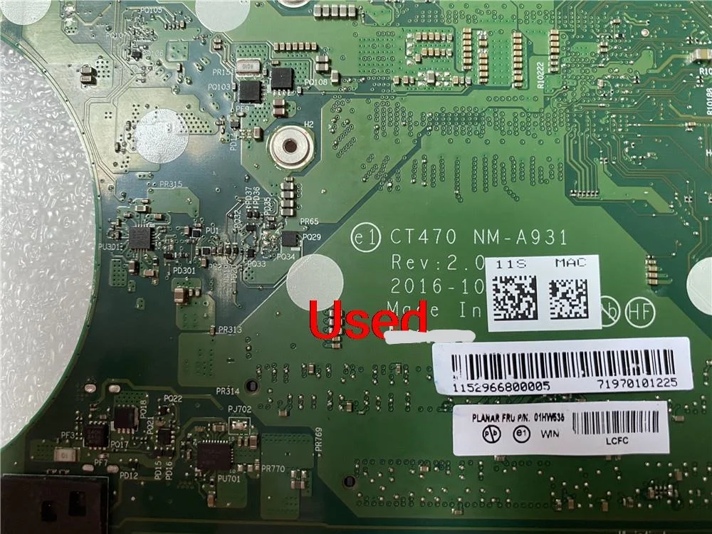 Imagem -03 - Laptop Motherboard para Lenovo Thinkpad T470 Nm-a931 Cpu I56300u Uma Fru 01hx616 01hw539 100 Testado ok