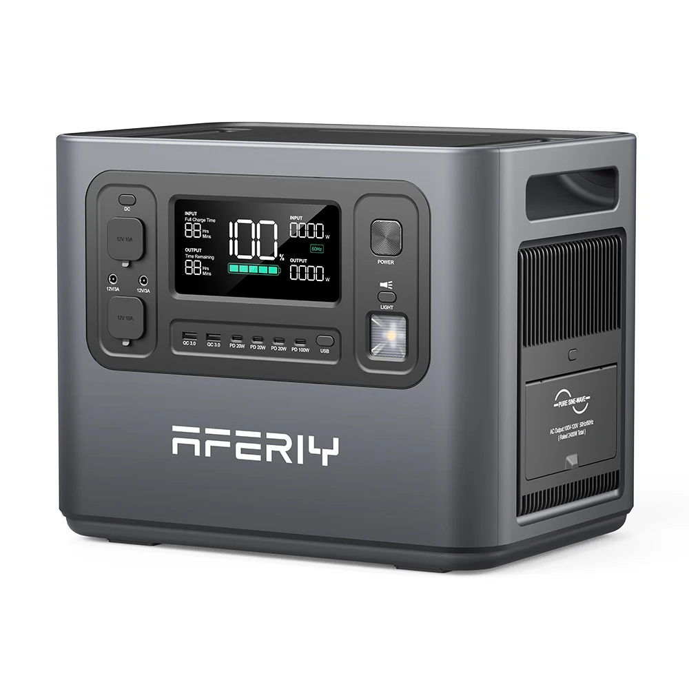 2048Wh Power Station Generator For Home Application With Mono Solar Panel Outdoor Charging Portable Power Station