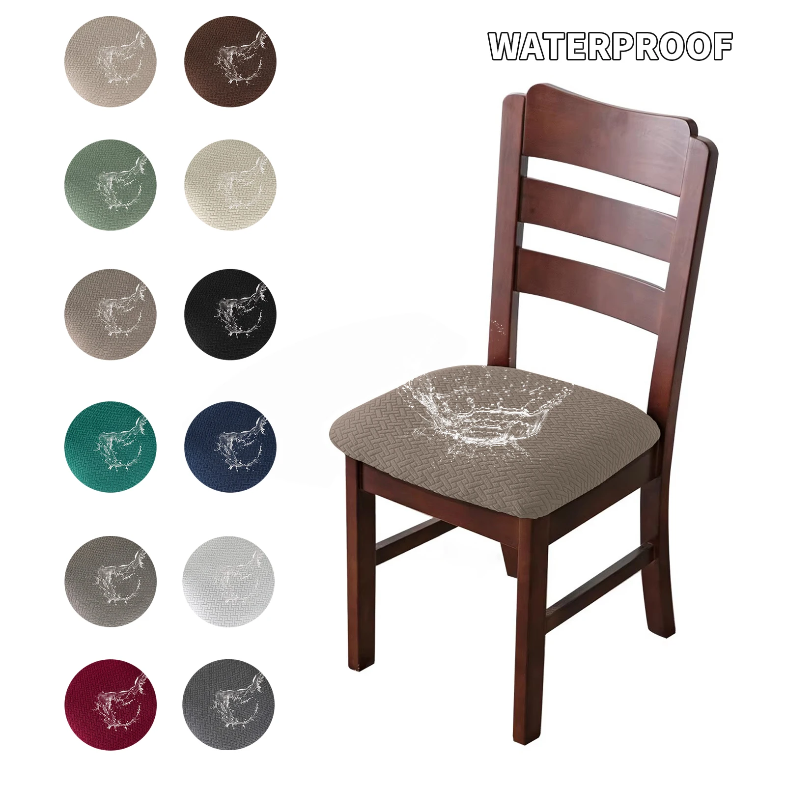 Waterproof Anti-dirty  seat cushion cover Elastic Chair Cover Simple Soft Comfortable Chair Seat protect cover