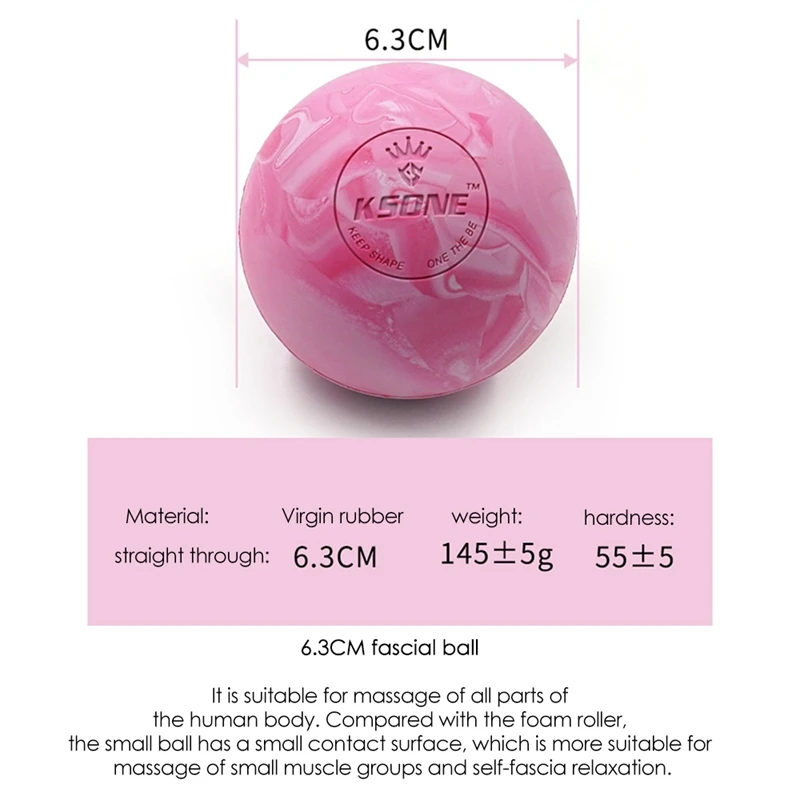 KSONE Lacrosse Massage Ball-Portable Fitness Massage Ball -Muscle Massage Roller-Relaxation Soft Massage Ball Promotion