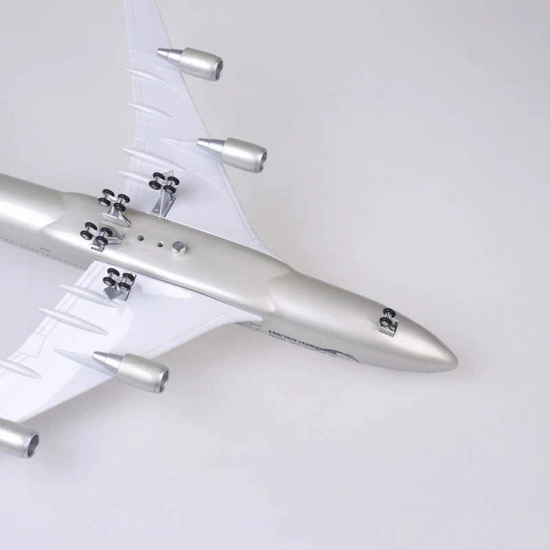 Modello di aereo da 47 cm American Northwest Airways B747 Modello di aeroplani giocattolo Aereo in resina pressofusa assemblare con luci Souvenir Decor