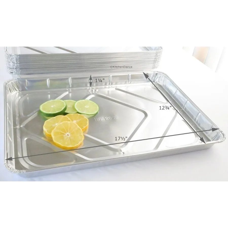 

Disposable Aluminum Half Size Sheet Cake Pans - 17-1/2 x 12-13/16 Inches Aluminum Foil Pans for Cakes - Baking Pan Perfect for B