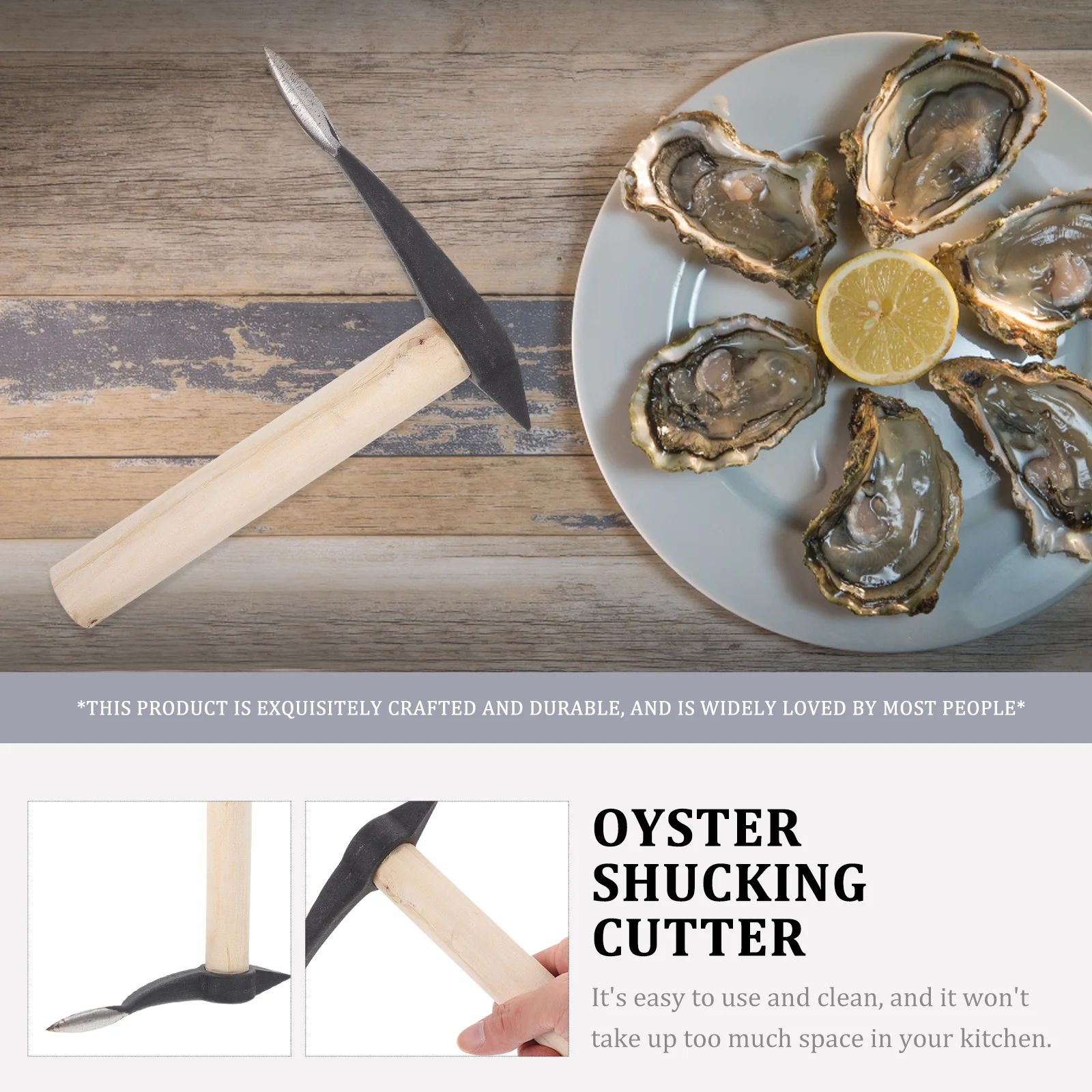 

1Pcs Oyster Cutter Black Oyster Shucking Cutter Multifunctional Shellfish Opener Kitchen Accessory Seafood Sheller