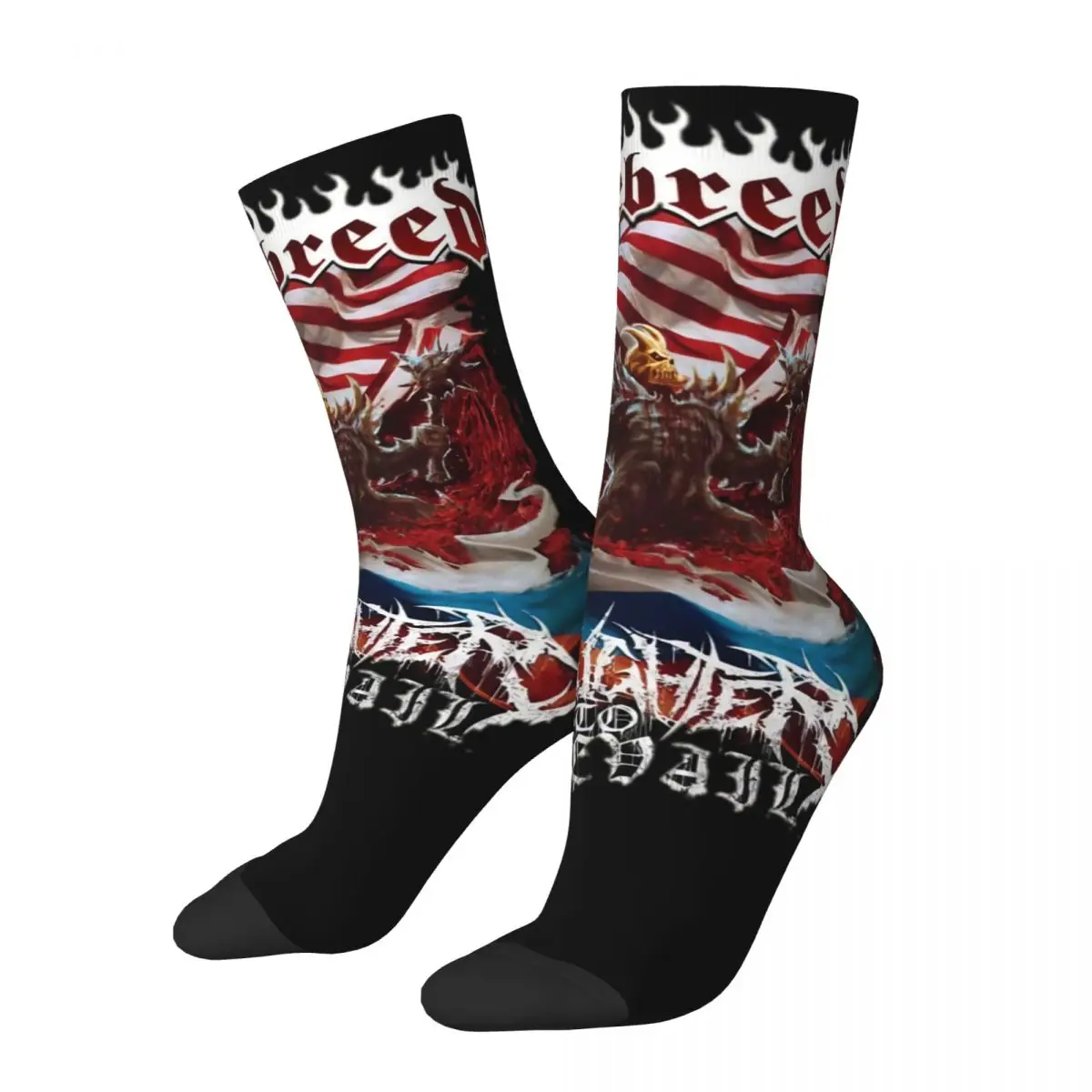 Crazy Men Women Socks Slaughter To Prevail Deathcore Band Product Comfortable Skateboard Stockings All Seasons