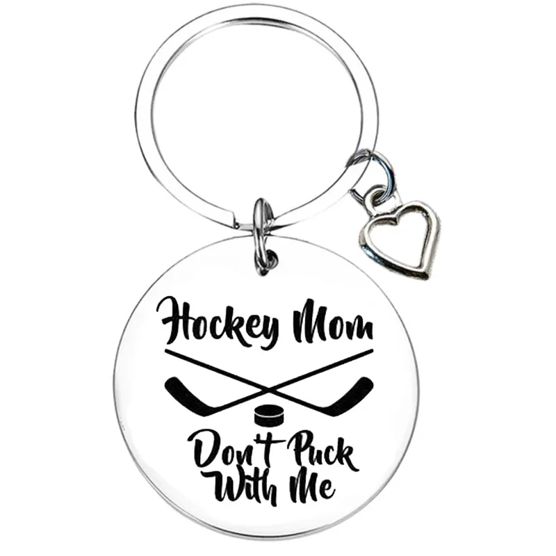 New Hockey Mom Gifts Keychain Pendant Mother Daughter Gifts Key Chains Hockey Players Gifts