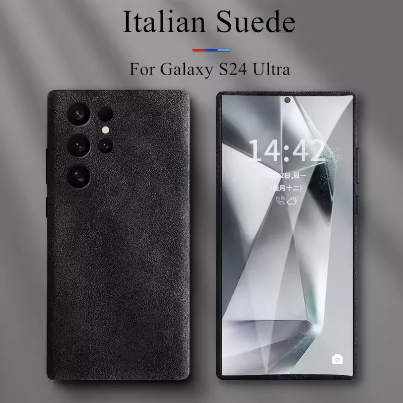 

Italy Imported High-end Suede Magnetic Phone Case for Samsung Galaxy S24 S25 Ultra Plus Luxury All Inclusive Shockproof Cover