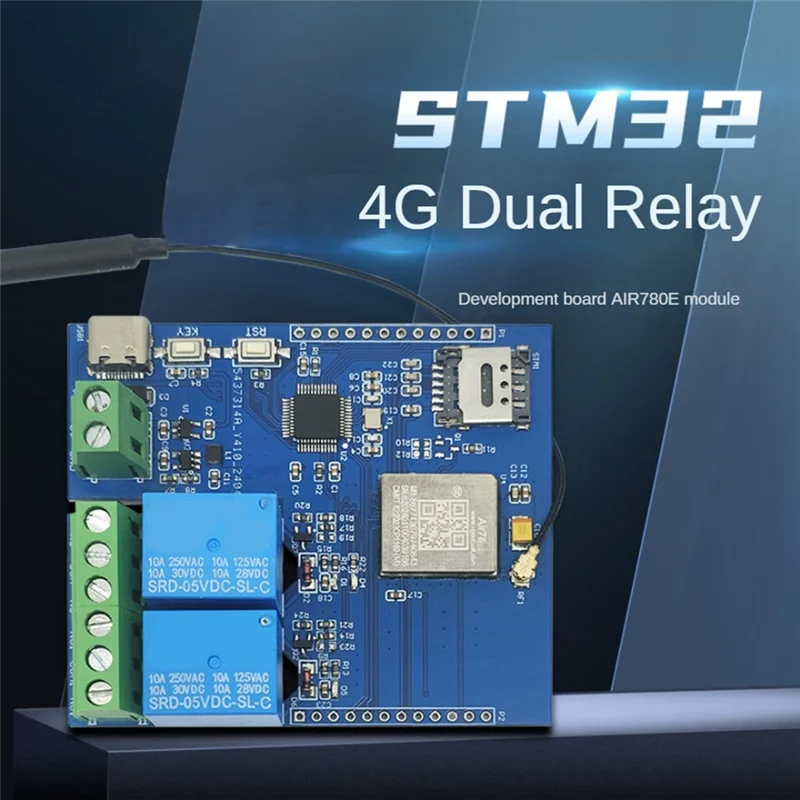 

A98Z DC 5 В STM32 4G Сетевое двухстороннее реле Макетная плата Встроенный модуль AIR780E Порт ввода-вывода STM32 Макетная плата