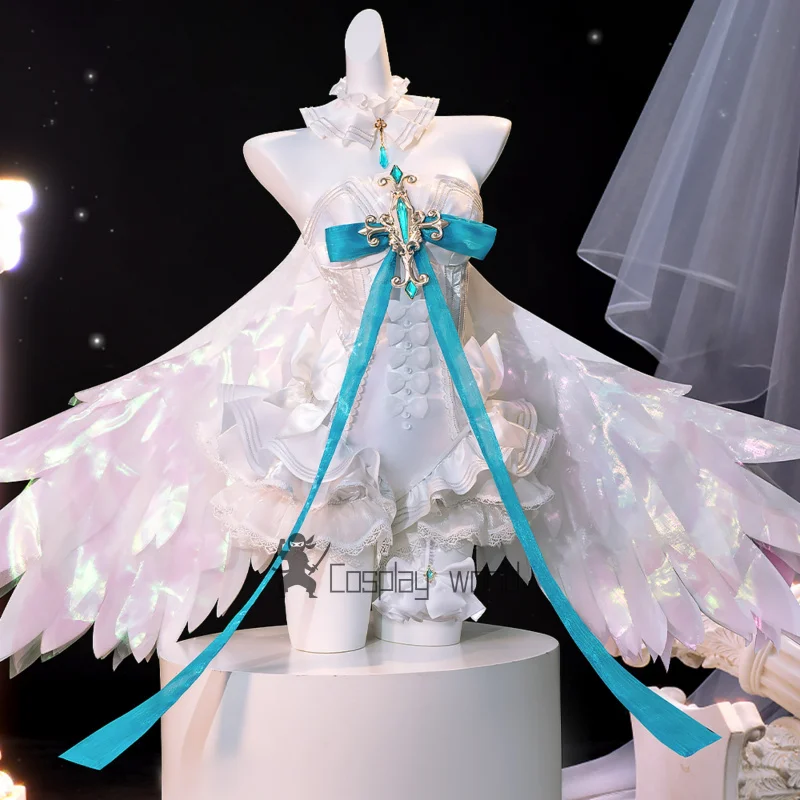 

Anime Project Sekai Cosplay Costume Miku Angel Elegant Dress Wing Uniform Props Halloween Carnival Suit for Women Game