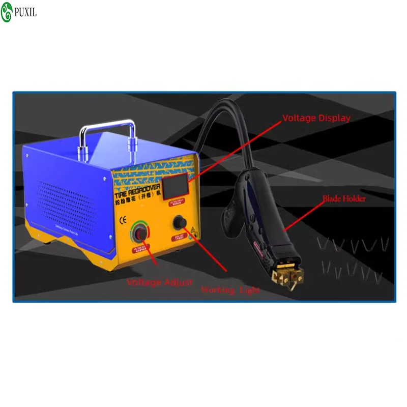 TR-1KW Digital Tire Slotting Machine Truck Car Wheel Rubber Engraving Electromechanical Tire Retreader Reuse Artifact 220V/110V