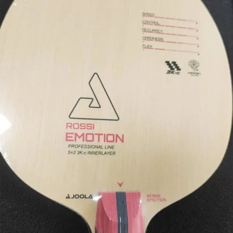 JOOLA ROSSI EMOTION Table Tennis Blade, Professional 5 + 2 3K-Carbon Innerlayer, Ping Pong, Loop Driving, Quick Attack