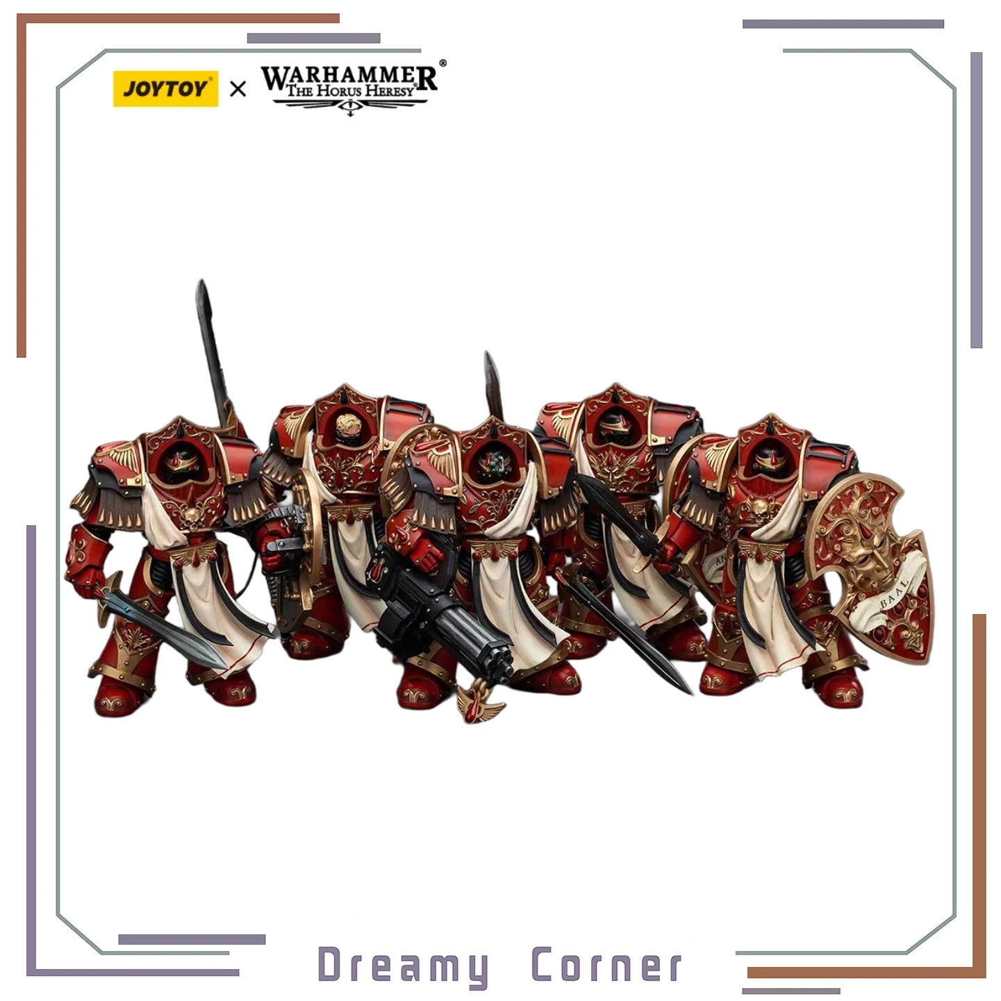 

【В наличии】JOYTOY Warhammer 40K Blood Angels Crimson Paladins Squad 5 шт. 1/18 фигурки модели игрушек