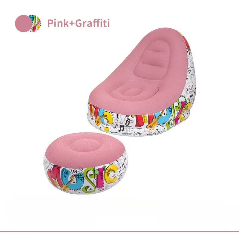 

Outdoor Inflatable Sofa, Single Person Portable Beach Bed, Pillow Design, Music Festival Lounge Chair, Tourism Air Sofa Bed