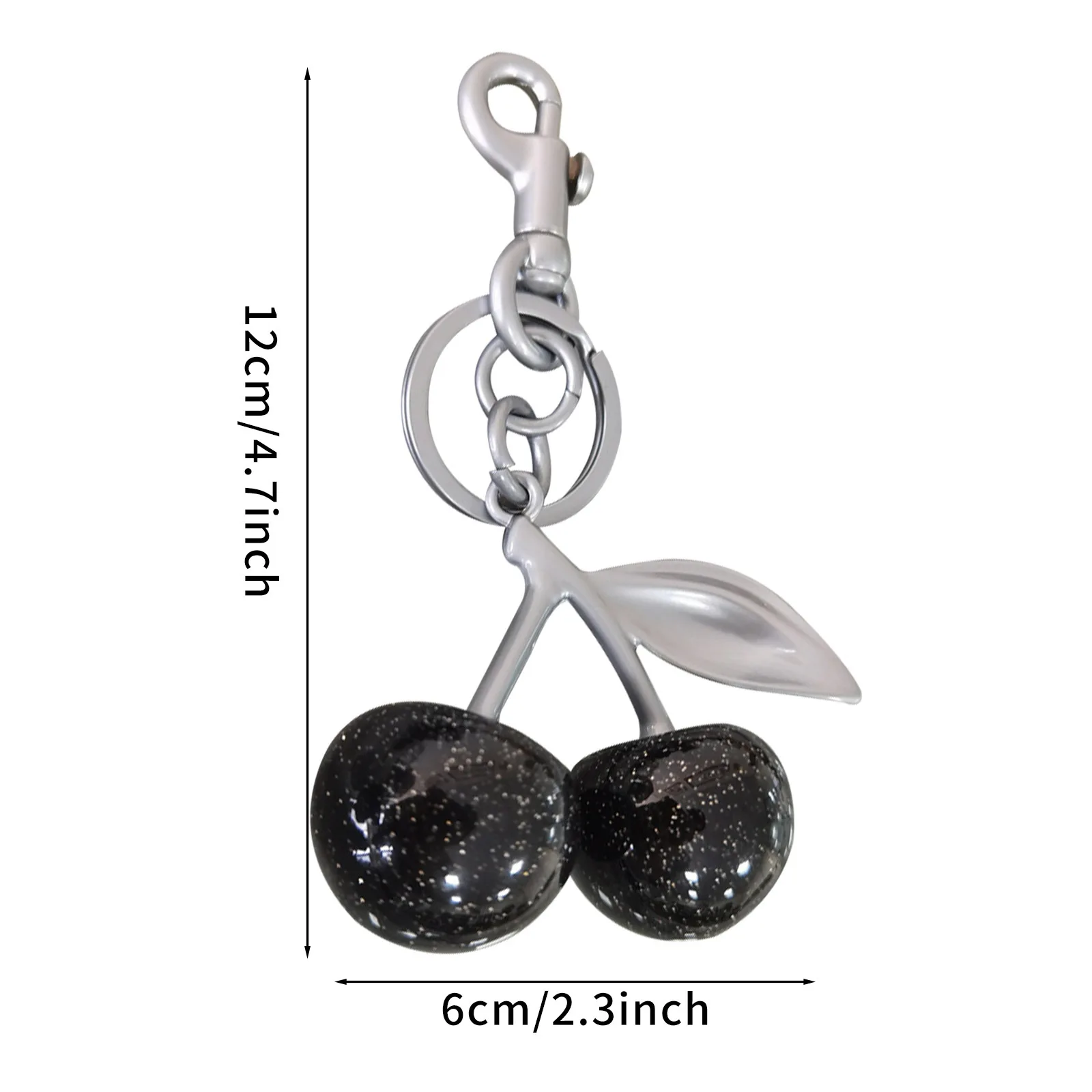 Luxury Black Cherry Charm Pendant Decoration For Coach Handbag Shoulder Bag Women\'s High-Grade Keychain Bags Attachment Parts