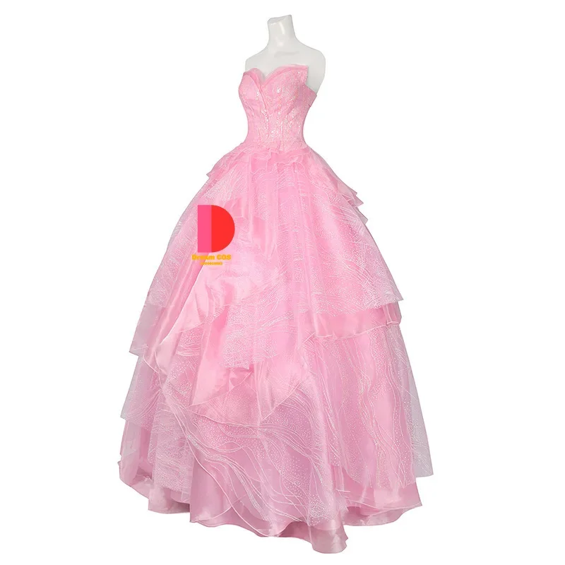 CosplayGlinda Wicked Hot Sale Cosplay Costume Disguise Pink Movie Same Sheath Dress Elegant Fantasy Outfit Halloween Carnival Un