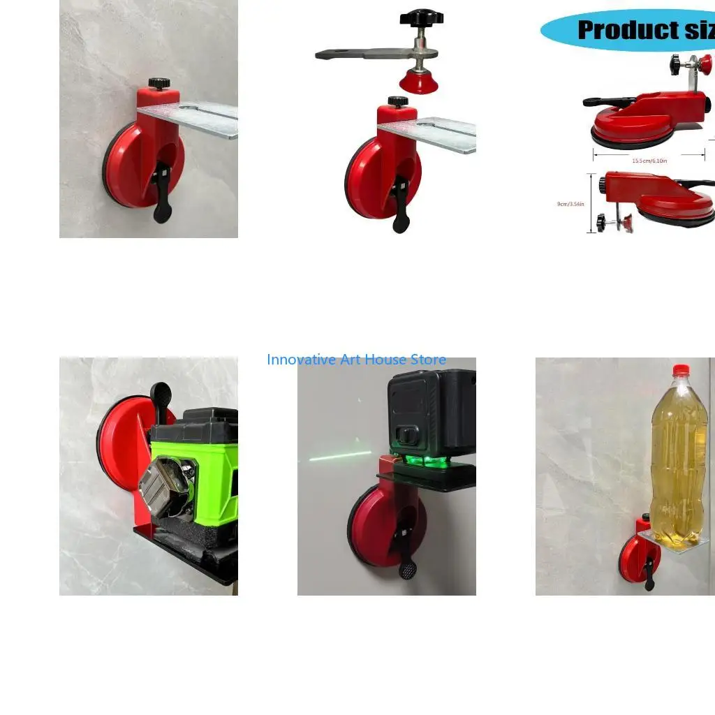 E1PC Tile Leveling System Wall Tile Leveler Suction Cup Large Plate Corner Fixed Marble Leveling Splicer Ceramic Tile Tighten
