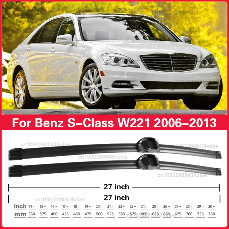 

2x для Mercedes Benz S-Class W221 2006-2013, щетки стеклоочистителя переднего стекла 2007 2008 2009 2010 2011, аксессуары для окон ветрового стекла