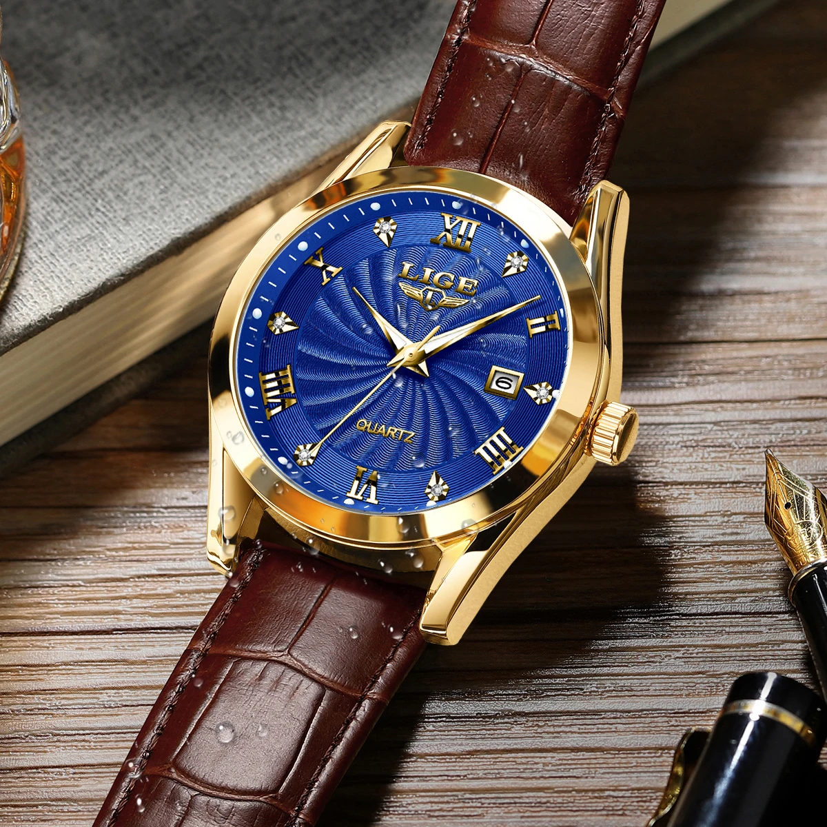 LIGE 2026 Fashion Men's Watches Top Luxury Sports Simple Calendar Watches For Men Formal Quartz Clock Gift For Mens Reloj Hommes