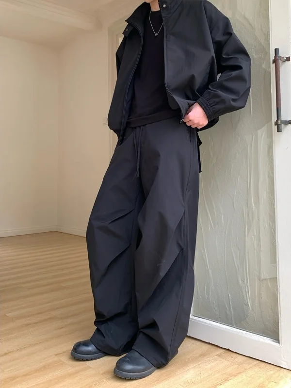 

American Retro Anti-Wrinkle Outdoor Pants Loose Wide Leg Casual Spor Long Trousers for Men And Women