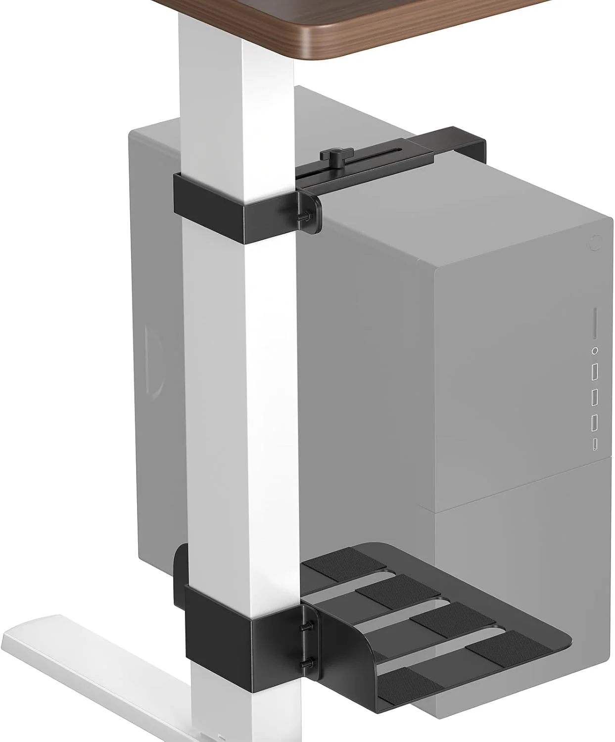 Untertisch-PC-Halterung - Ohne Bohren, 40 lb Tragkraft, CPU-Halterung für Untertischmontage, Höhen- und Breitenverstellbar, Klemmhalterung für Schreibtischbein