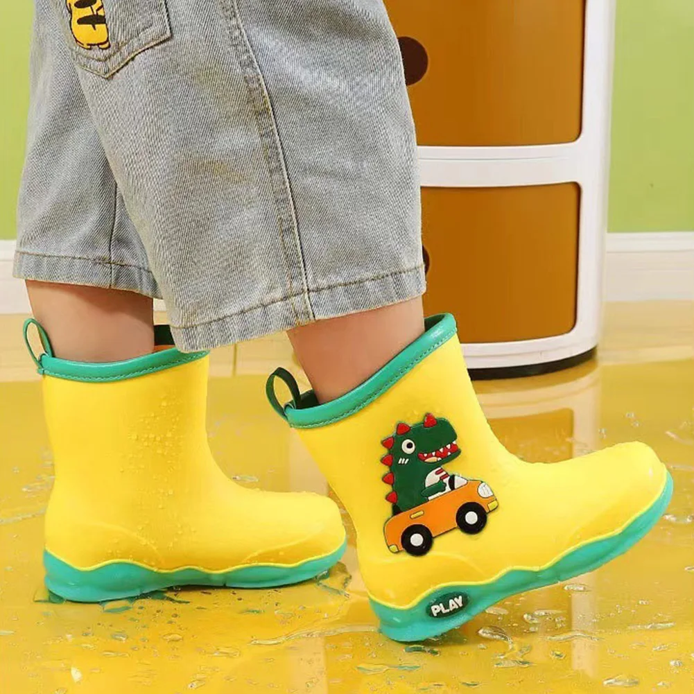 Toddler Rain Boots for Boys and Girls Waterproof Rain Shoes Anti-Slip Wellington Boots Walking Shoes for Outdoors