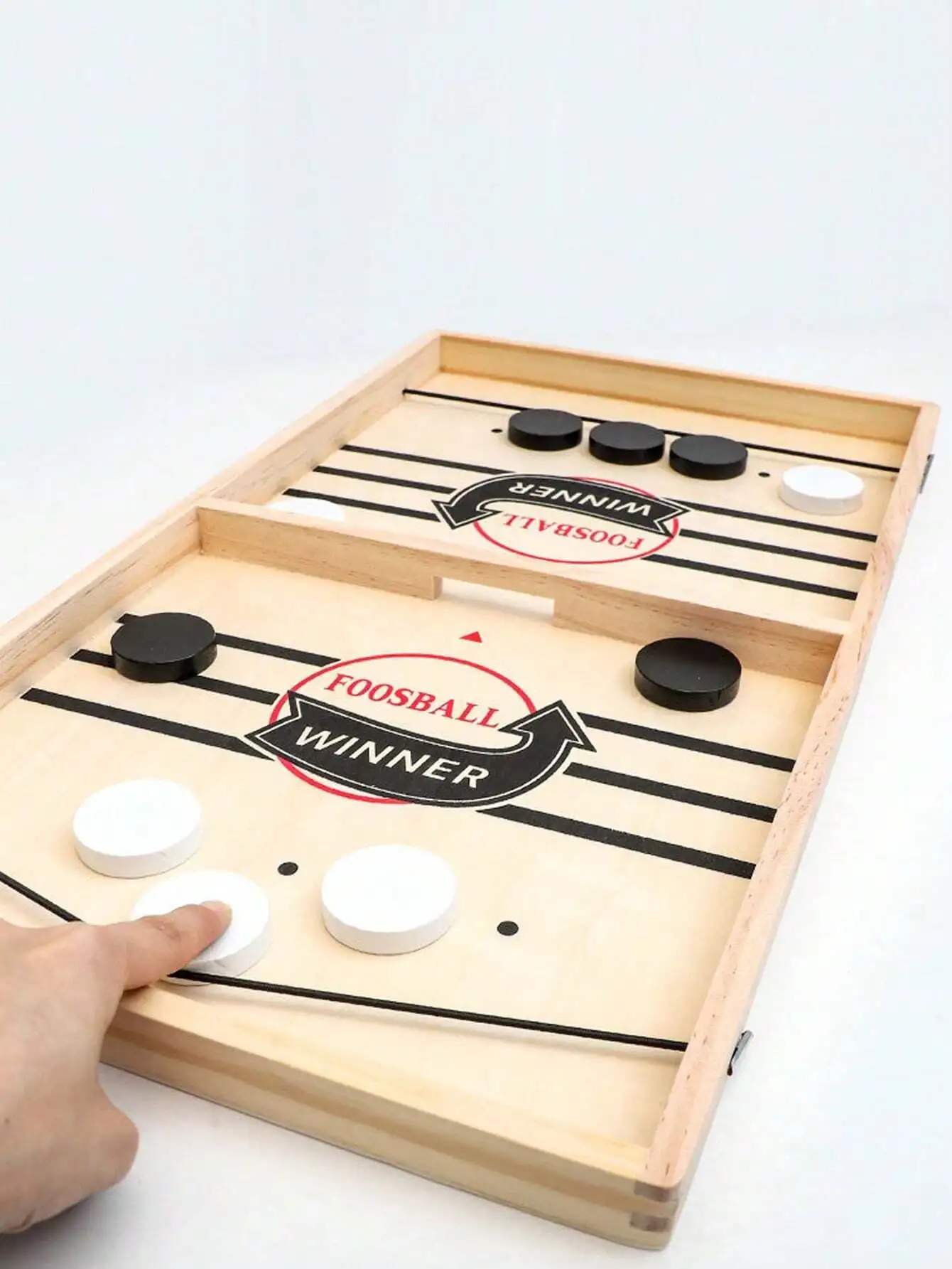 1‑Piece Wooden Tabletop Quick Battle Hockey & Slingshot Hockey Game, Family Party Tabletop Game, Ideal Christmas & Thanksgiving Gift