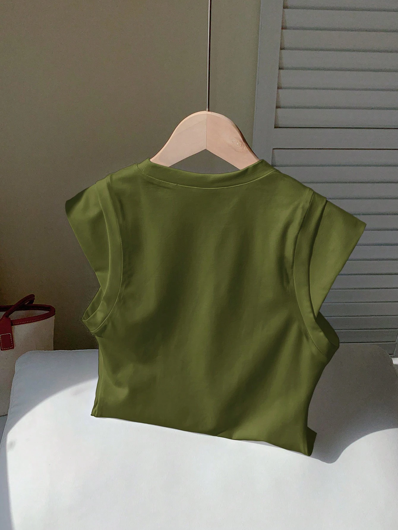 Luxury Soft Stretch Cap Sleeve Crop Top Women Round Neck Solid Slim Fit Multi Neutral Tone Elegant Daily Casual Layering Vest