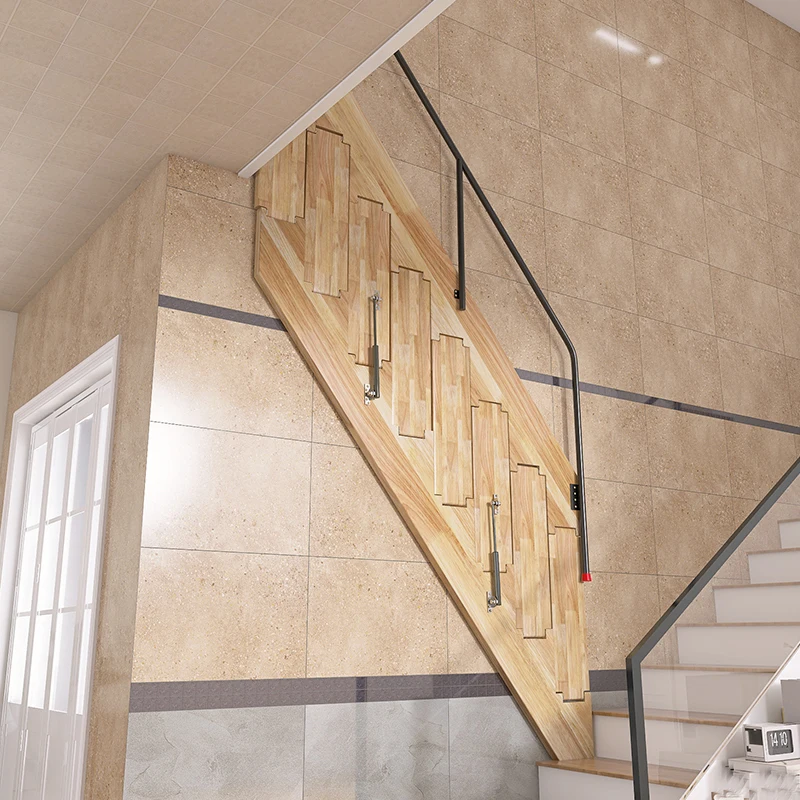 

Invisible stairs Multifunctional telescopic ladder Folding ladder against the wall