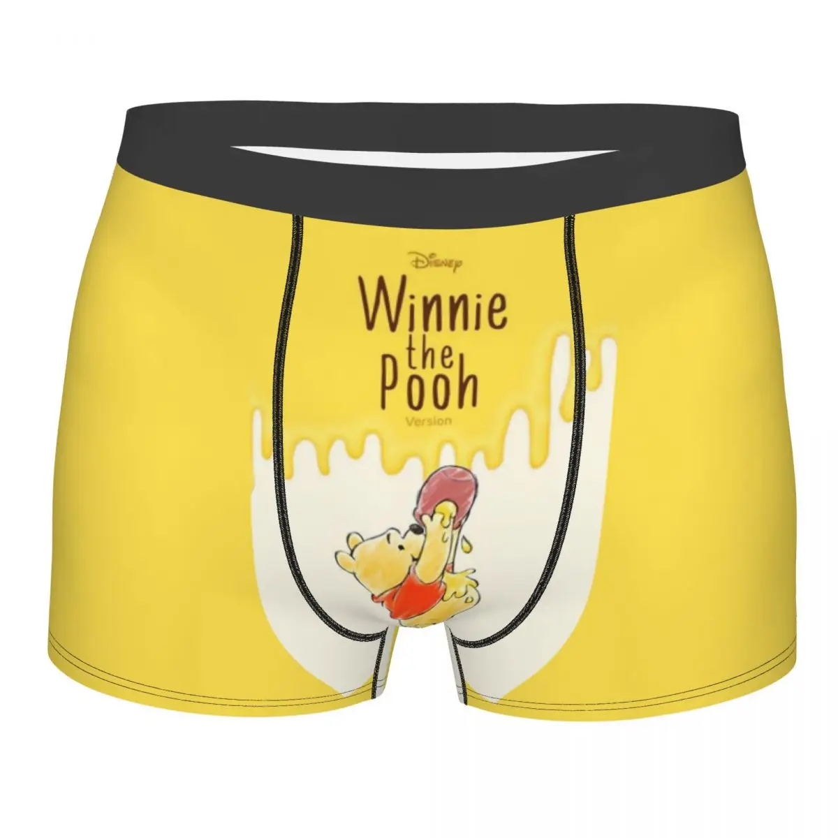 

Мужские трусы-боксеры с принтом Винни-Пуха, дышащие, с мультяшным рисунком медведя, аниме-стиль
