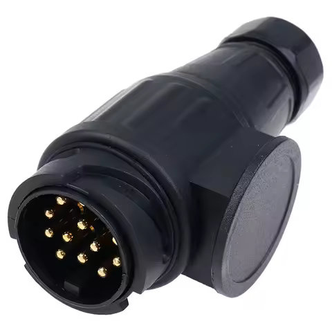 12V 13 Pin Trailer Plug Durable 13 Pole Electrical Caravan Wiring Connector Towing Bar Socket Adapter Car Truck RV Accessories