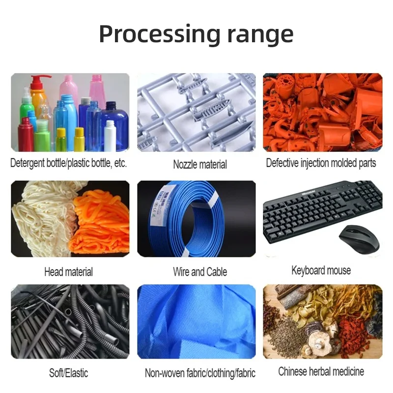 Powerful Plastic Shredder Plastic Grinding Recycling Machine Side-beating PVC Material Crusher Crushing Recycling Machine