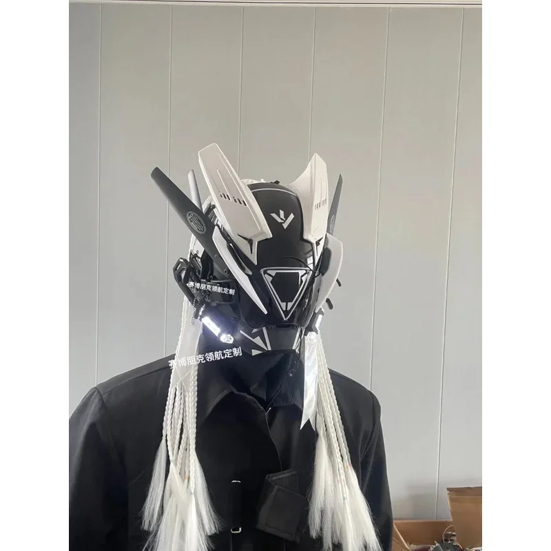 Mask Full Face Metal Parts Adult High-End Suitable Halloween Party Party Secret Room Accessories Performance Performance Props